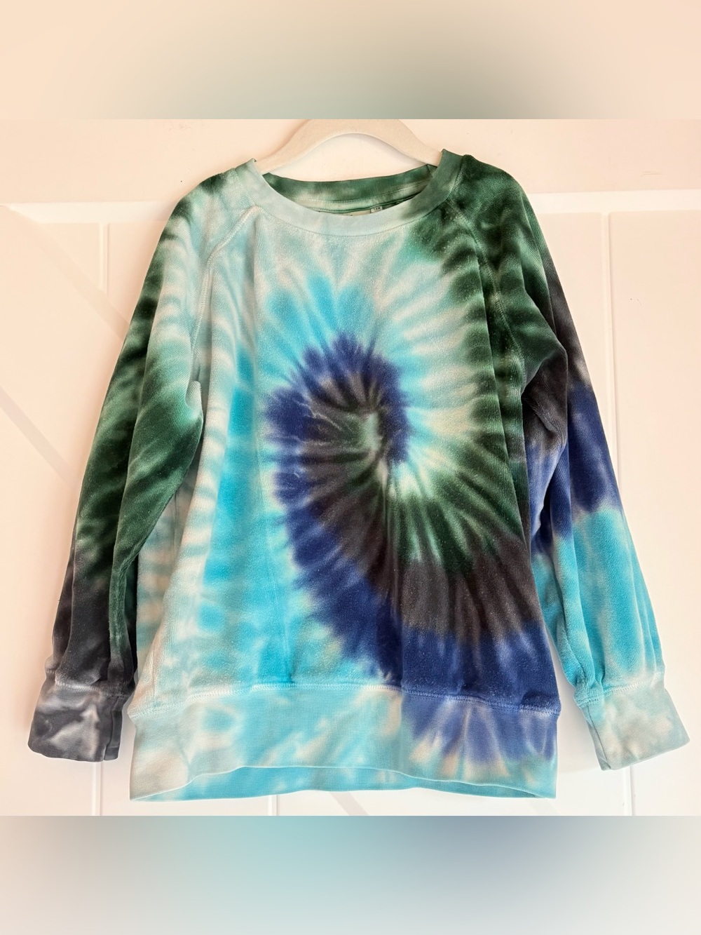Molo Kids Terry Cloth Tie Dye Sweatshirt 128 Cool Swirl